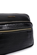 Women's Black Long Strap Crocodile Crossbody Bag | Derimod