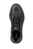 Geox Erkek Siyah U PG1X ABX Bağcıklı Deri Sneaker | Derimod