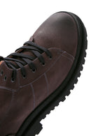 Men's Anthracite Nubuck Leather Boots | Derimod