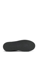 Men's Grey Lace-Up Thick-Sole Suede Leather Sneakers | Derimod