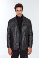 Immobile Men's Leather Jacket | Derimod