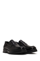 Male Black Thick-Soled Leather Casual Loafer | Derimod