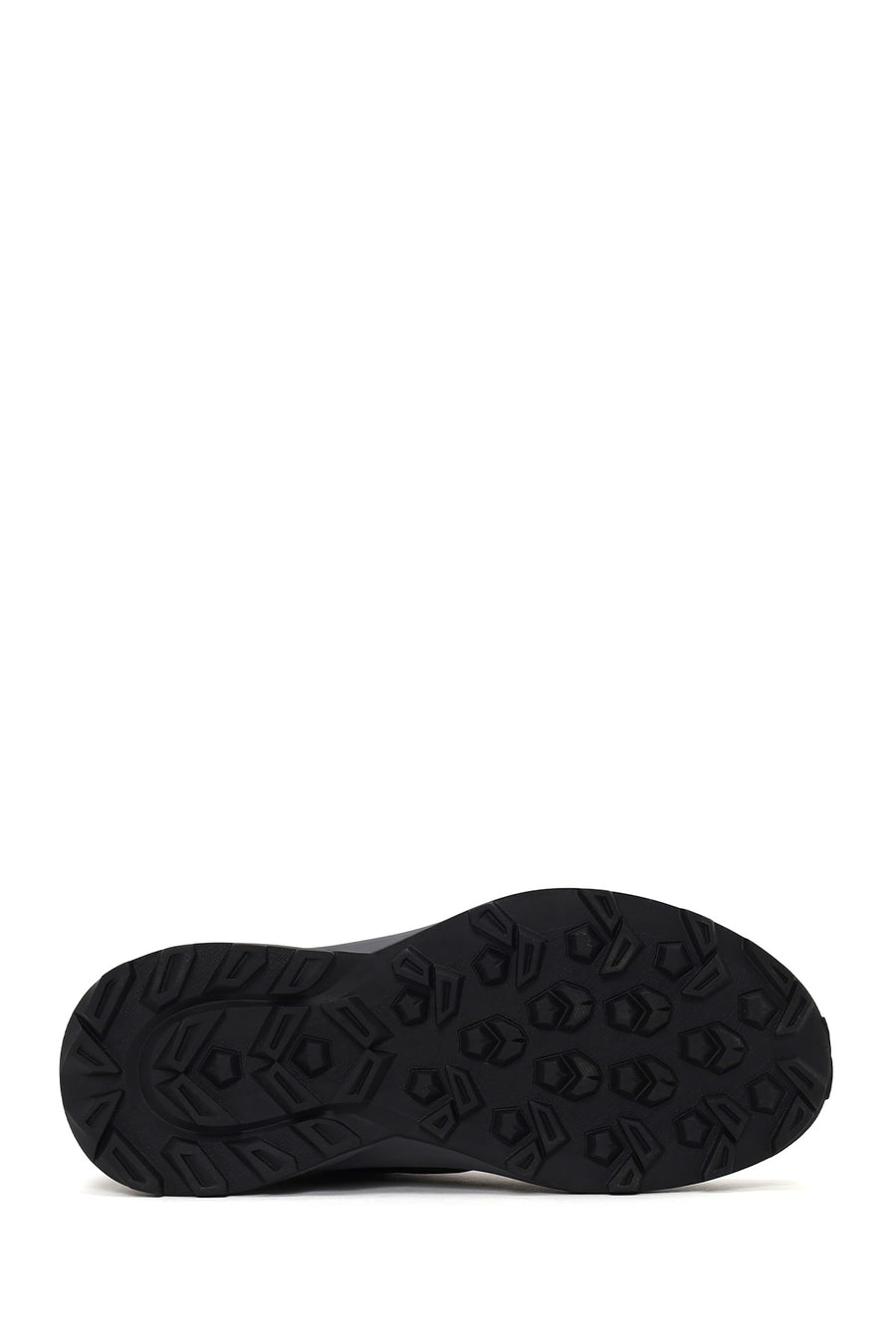 Erkek Siyah Bağcıklı Kalın Tabanlı Nubuk Deri Casual Sneaker
