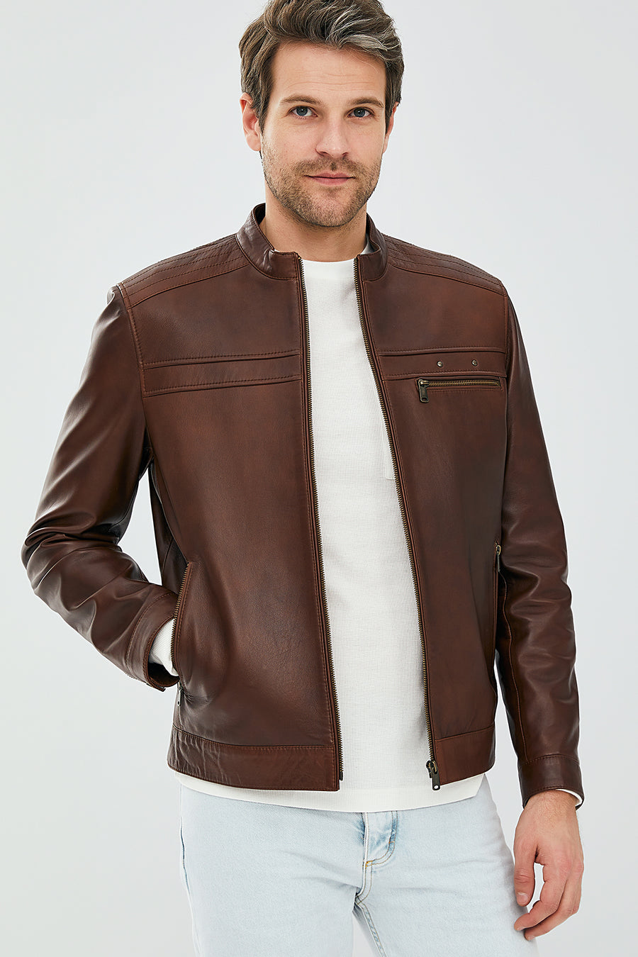 Henry Men's Leather Jacket 7212 VE00 | Derimod