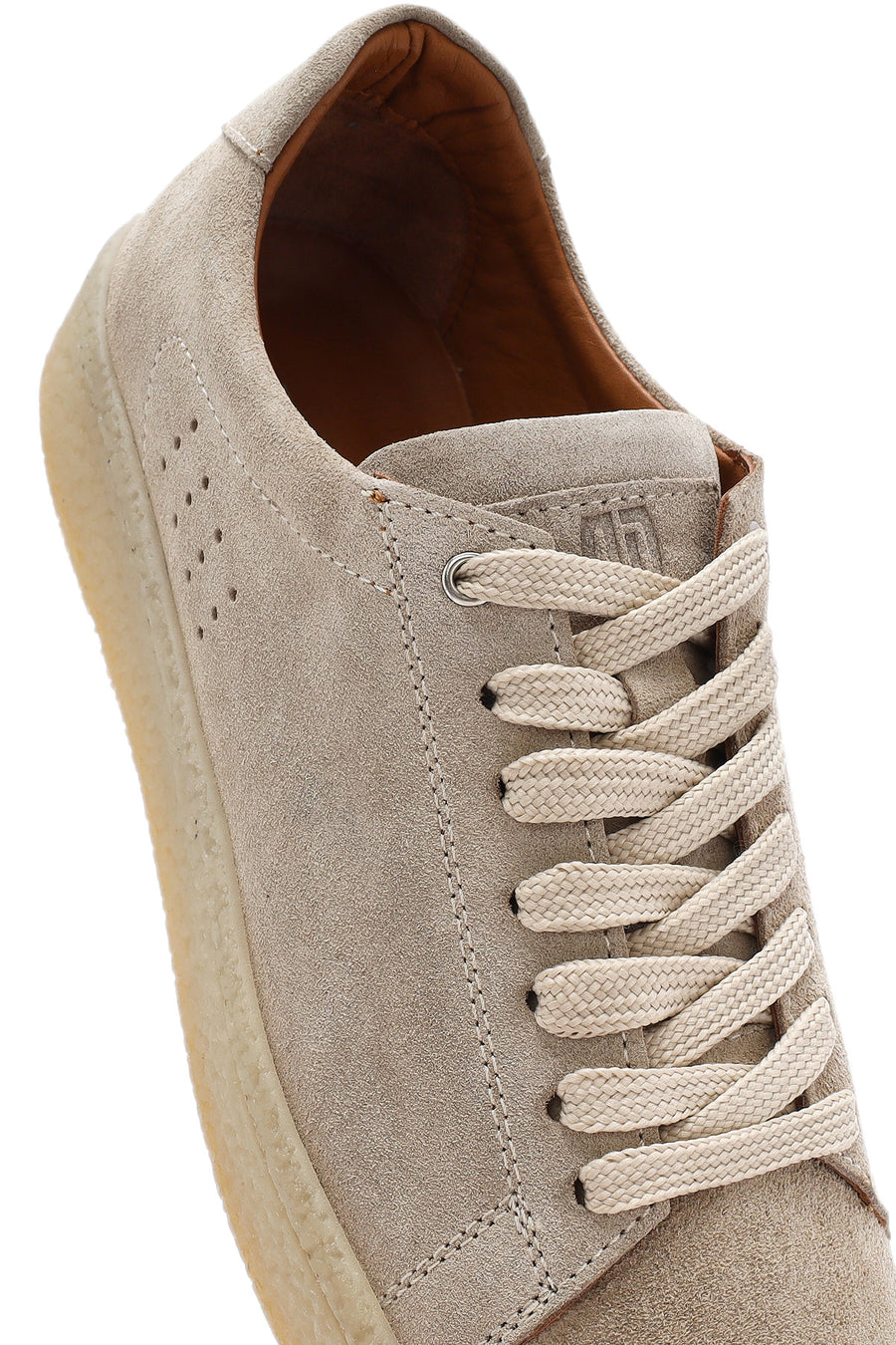 Male Beige Lace-up Suede Leather Sneaker