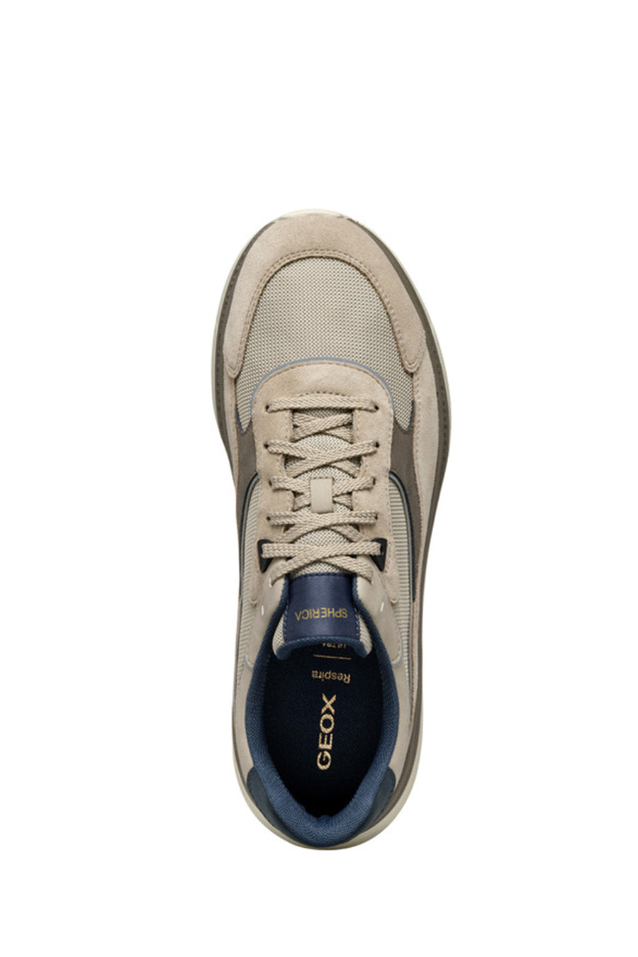 Geox Erkek Bej U Spherica Actif X1 A - Mes Su Bağcıklı Sneaker