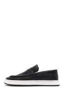 Men's Black Sport Leather Loafer | Derimod