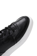 Men's Black Leather Sneaker | Derimod