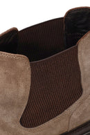 Male Beige Thick-Soled Suede Chelsea Boots | Derimod