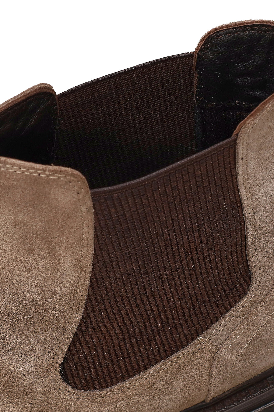 Male Beige Thick-Soled Suede Chelsea Boots