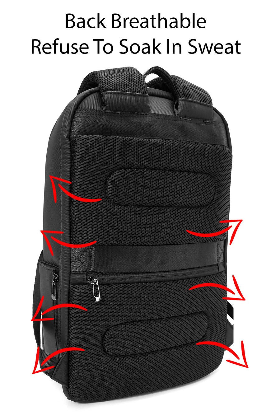 D-Pack Unisex Black Fabric Backpack