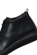 Men's Black Leather Casual Boots | Derimod