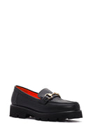 Derimod Flex Women's Black Leather Loafer | Derimod