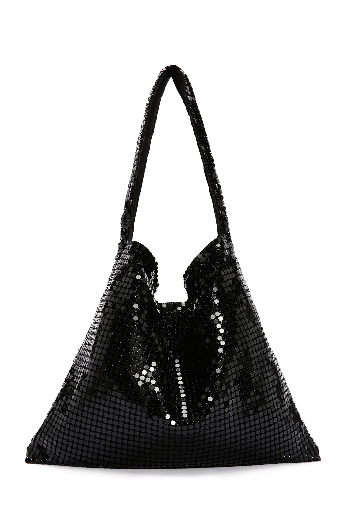 Women's Black Metal Patterned Shoulder Bag 23WBD2864ML | Derimod