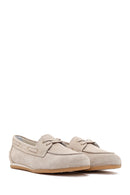 Women's Beige Lace-up Suede Leather Shoes | Derimod