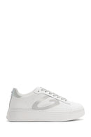 Alberto Guardiani Women's White New Era Lace-Up Leather Sneakers | Derimod