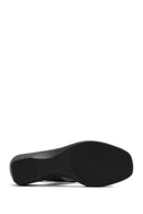 Women's Black Buckle Platform Leather Sandals | Derimod