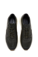 Men's Khaki Leather Sneaker | Derimod