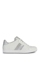 Geox Women's White Blomiee Lace-up Leather Sneaker | Derimod