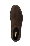 Geox Men's Brown U Spherica Ec1 Suede Leather Chelsea Boots | Derimod