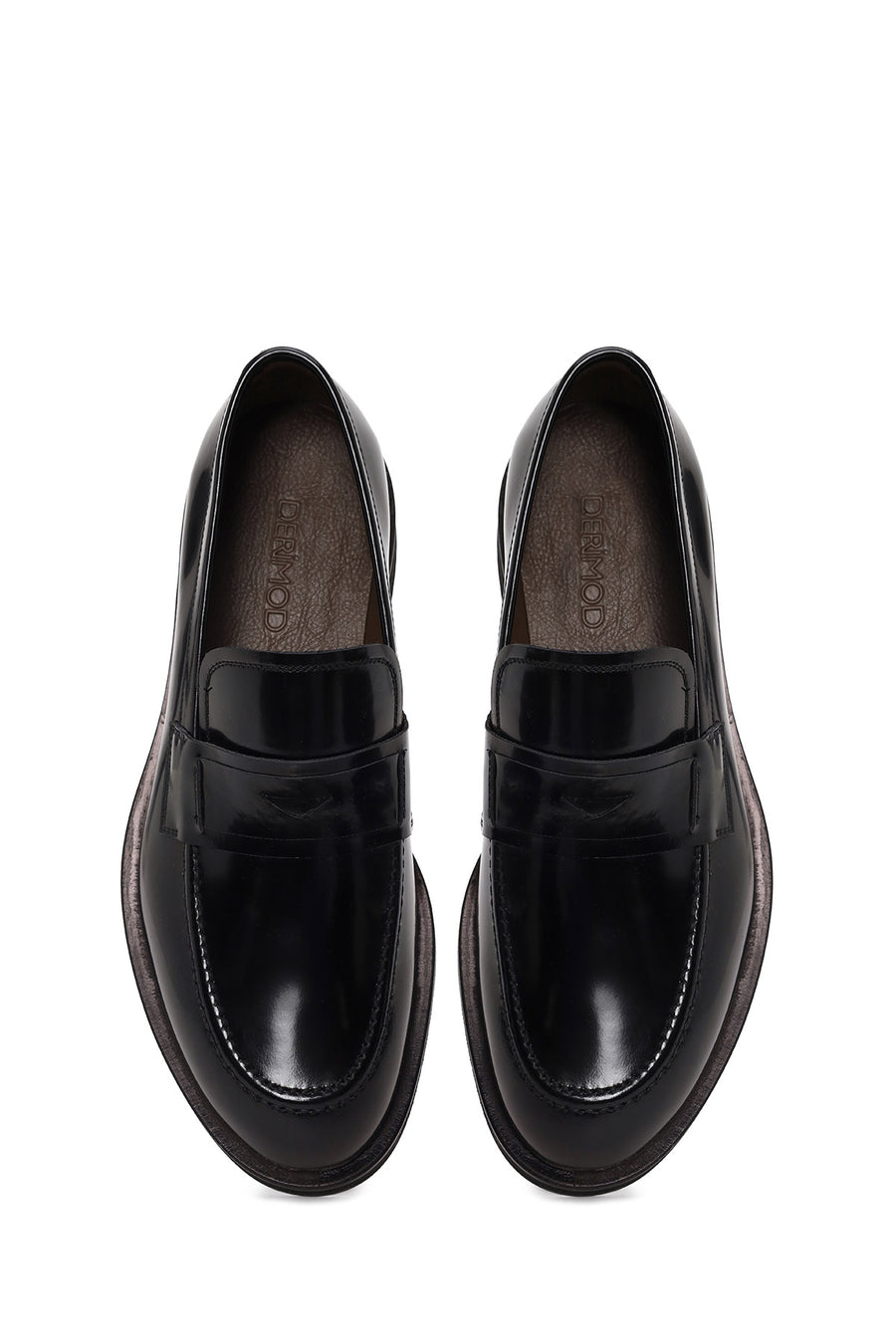 Male Black Leather Loafer