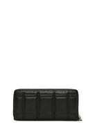 Women's Black Quilted Wallet | Derimod