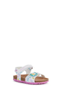 Geox Kız Bebek Beyaz Chalki Bantlı Deri Sandalet | Derimod