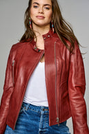 Bravo Women's Leather Jacket | Derimod