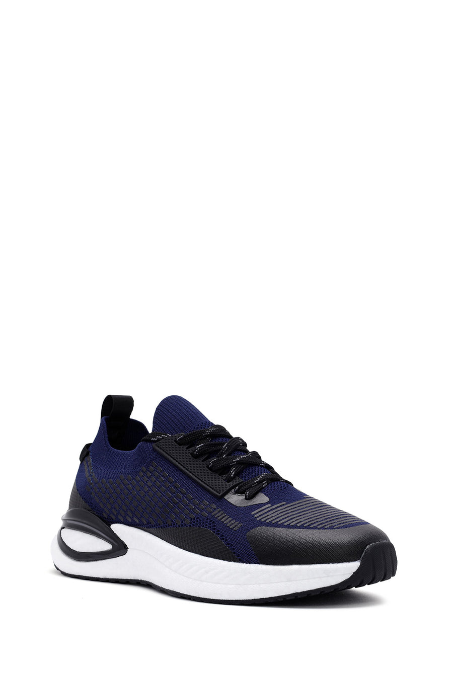 Derimod Zero Men's Blue Lace-Up Thick Sole Fabric Sneaker