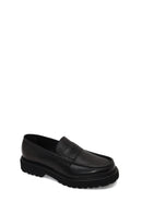 Male Black Leather Casual Loafer | Derimod
