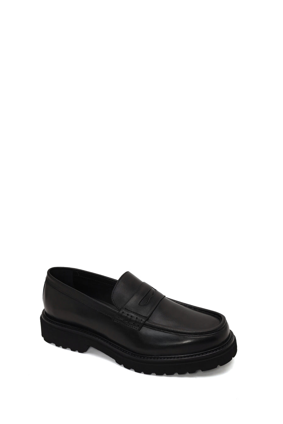 Male Black Leather Casual Loafer