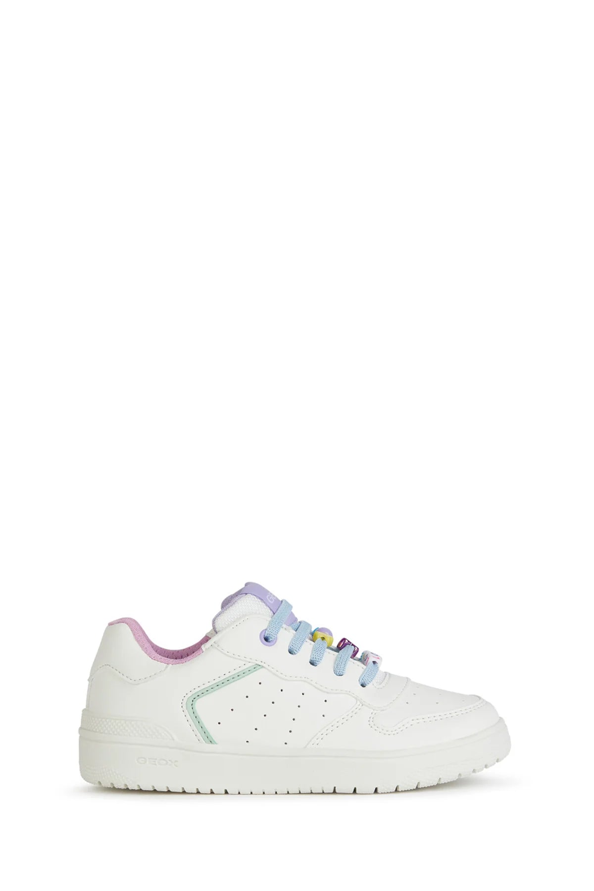 Geox Kız Çocuk Beyaz Washiba Bağcıklı Deri Sneaker J45HXD0003WC0653 | Derimod