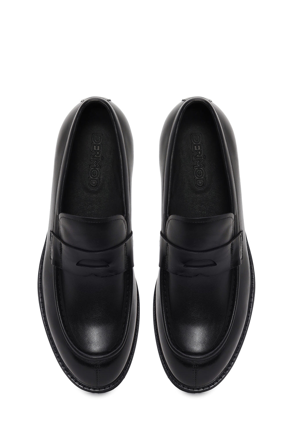 Erkek Siyah Deri Casual Loafer
