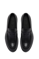 Male Black Leather Casual Loafer | Derimod
