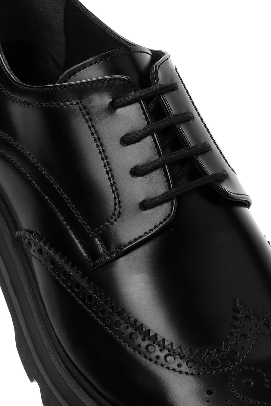 Men's Black Lace-up Leather Casual Shoes