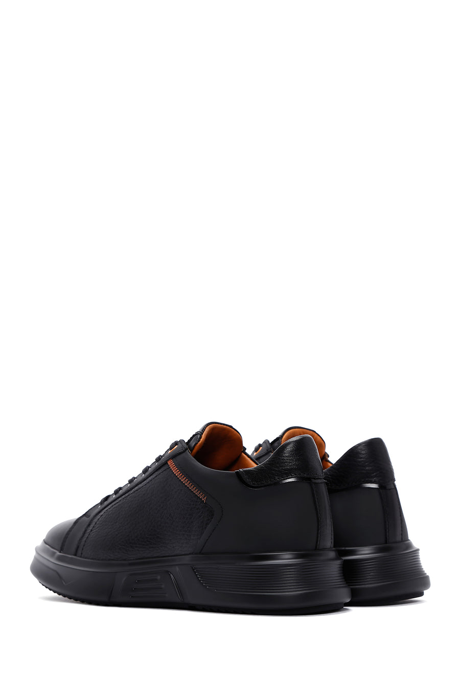Men's Black Leather Sneaker