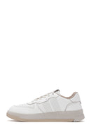 Men's Ecru Leather Sneaker | Derimod