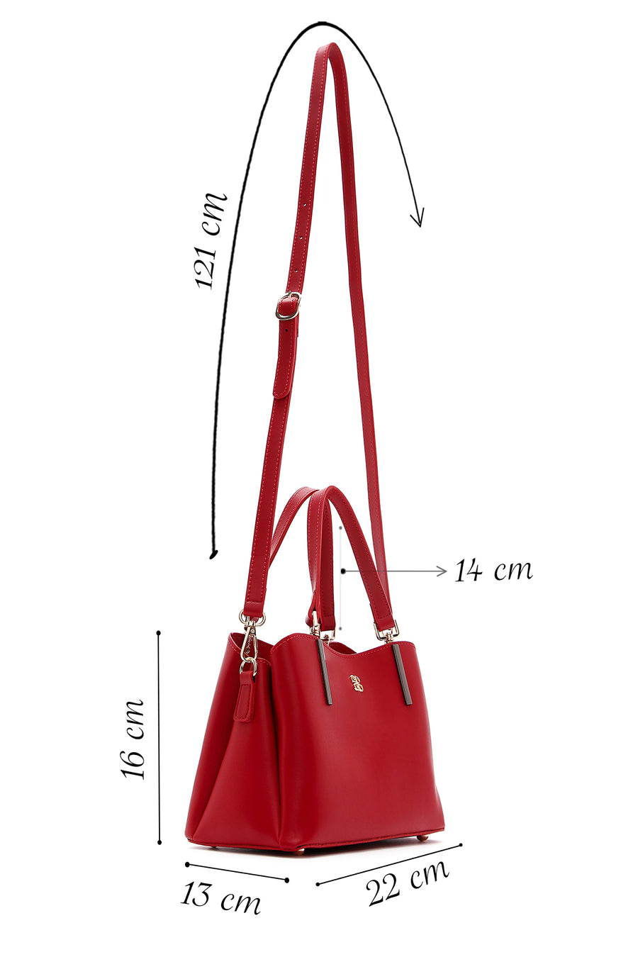 Women's Red Long Strap Shoulder Bag