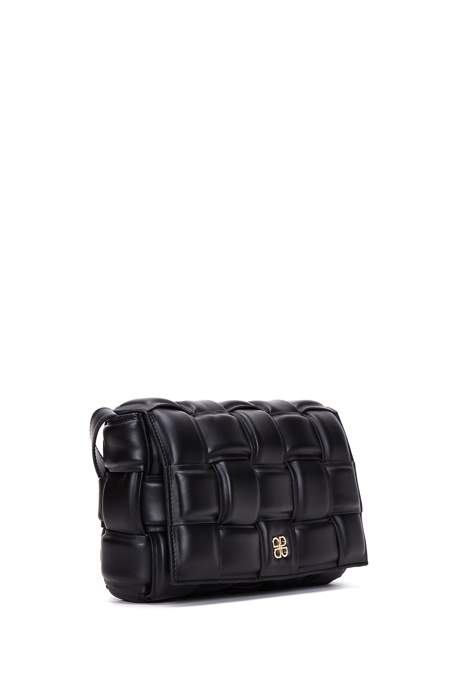 Women's Black Braided Shoulder Bag