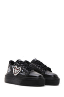 Women's Black Stone Sneaker | Derimod