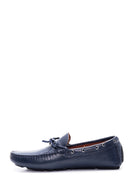Erkek Lacivert Deri Casual Loafer | Derimod
