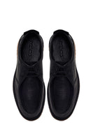 Erkek Siyah Bağcıklı Deri Casual Ayakkabı | Derimod