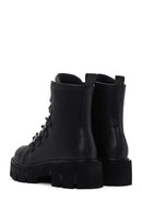 Women's Black Thick Soled Zippered Boots | Derimod