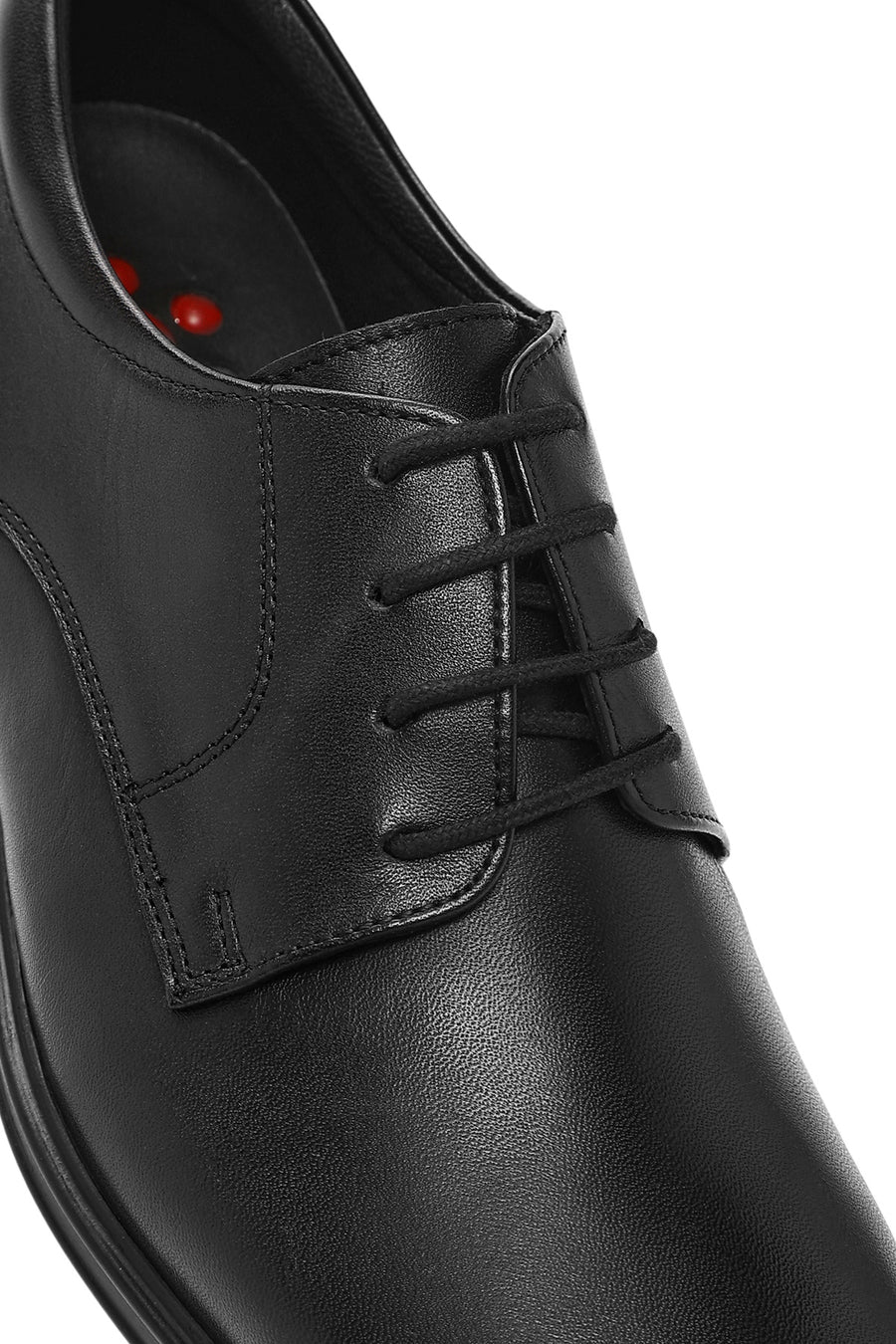 Men's Black Lace-Up Comfort Leather Classic Shoes