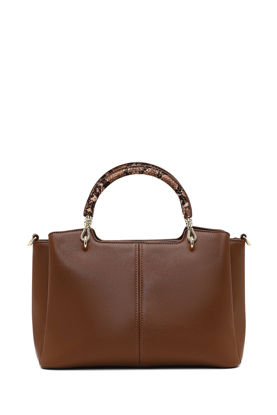 Woman Brown Long-Strap Accessory Shoulder Bag