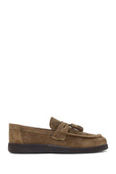 Male Tan Tasselled Suede Casual Loafer | Derimod