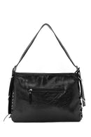 Women's Black Metal Detailed Shoulder Bag | Derimod