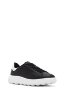 Geox Men's Black Spherica Lace-up Leather Sneaker | Derimod