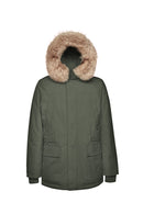 Geox Men's Green Norwolk Fur Detailed Coat | Derimod