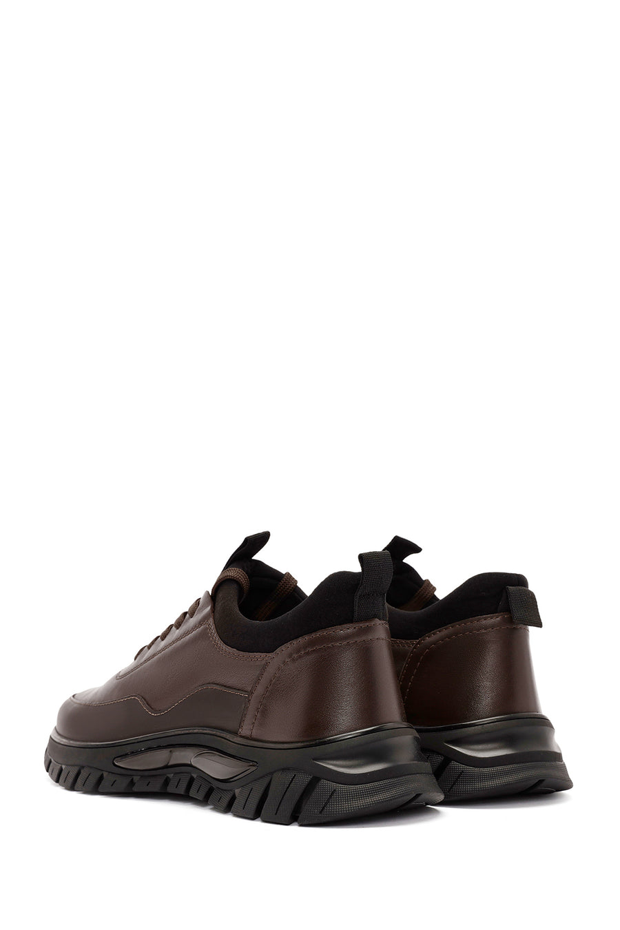 
Men's Brown Lace-Up Leather Sneaker
